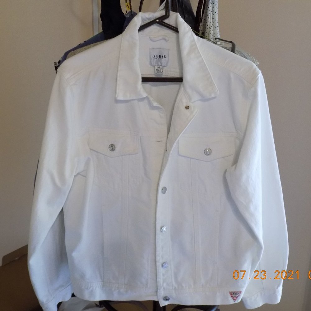 Guess White Denim Jacket